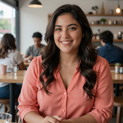 Maria from Houston enjoying coffee - Latina trucker dating profile